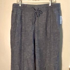 Cotton, chambray colored draw string pants